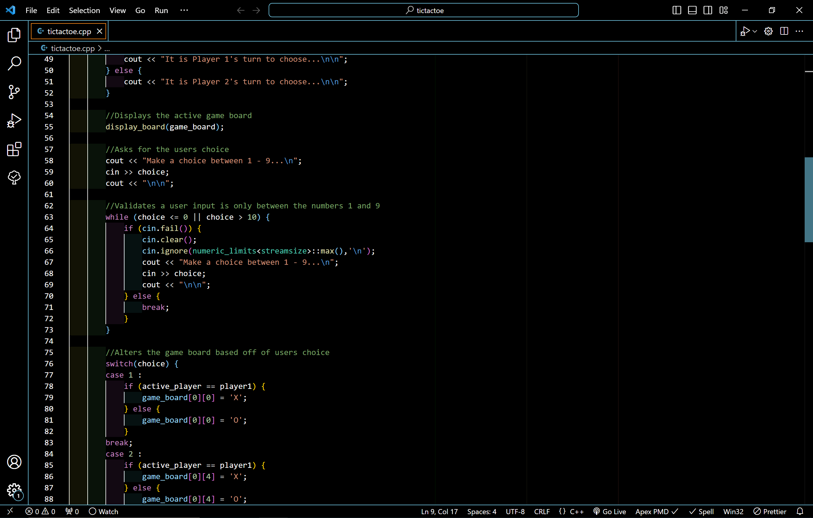 background image of project four - code of a project built in C++